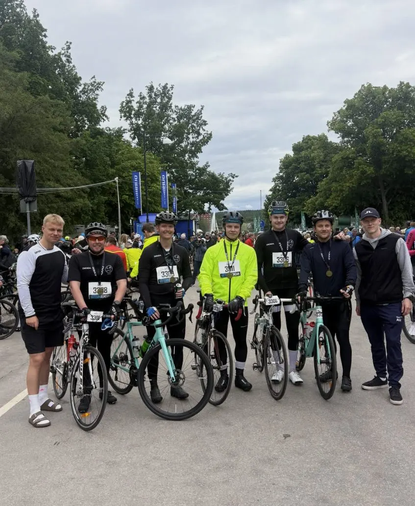Start i ett cykellopp.